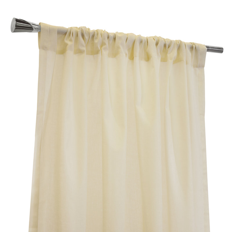 Weathershield Semi-Sheer Thermal Curtain Panels, Ivory, 50" W x 84" L