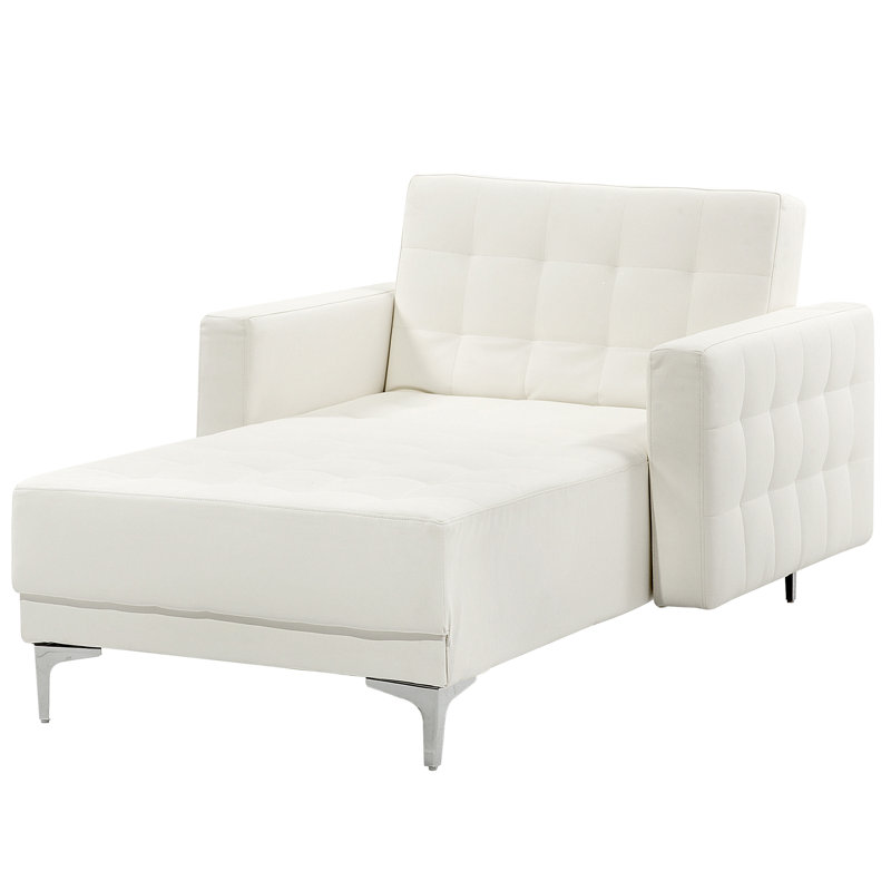 Finnegan Faux Leather Chaise Lounge
