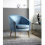 Fauteuil demi-tonneau en cuir fleur 28 po-589181530
