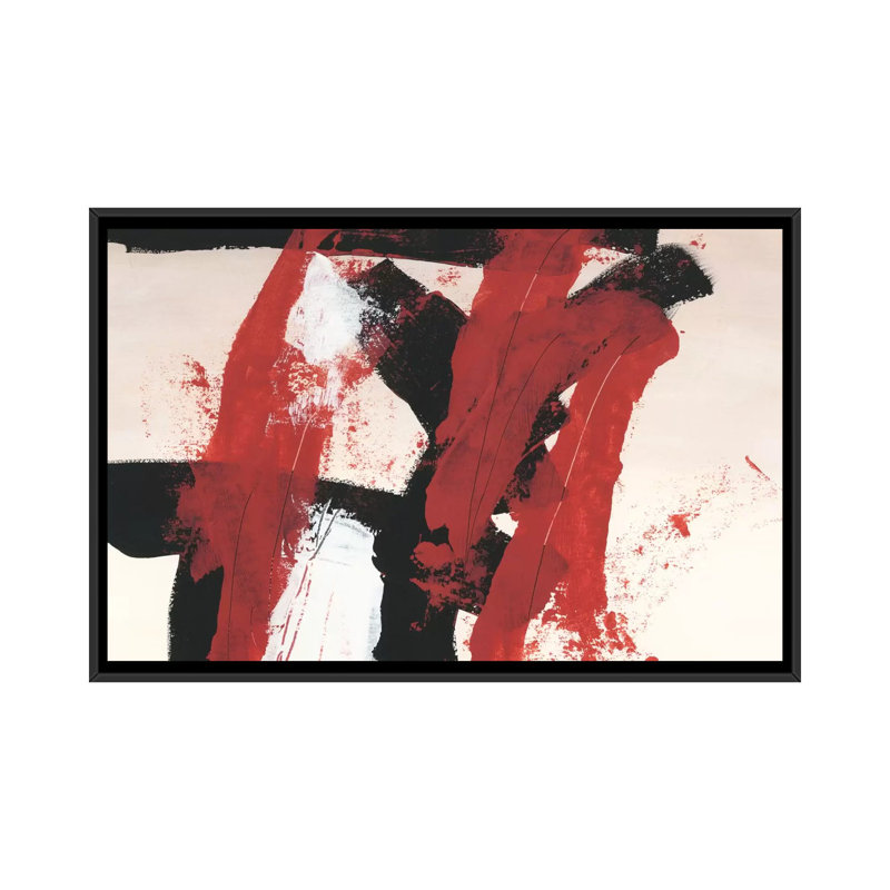 «Hessei II», reproduction sur toile, H 18 po x l 26 po x P 1,5 po, Toile avec cadre noir, Pas de tapis
