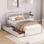 Lit simple en bois d'hévéa avec rangement peu encombrant - chambre et chambre d'amis indispensables