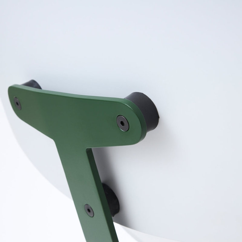 Arba Side Chair, White/Dark Green