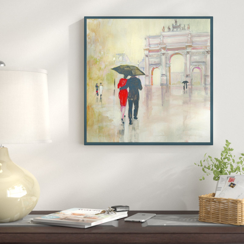 « romantique paris ii », reproduction d’art sur toile tendue encadrée, H 10 po x l 10 po x P 2 po