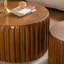 Tables basses rondes - Tables gigognes en bois massif et panneau de fibres à densité moyenne, design moderne Mid-Century pour les salons et les appartements
