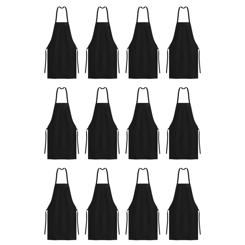 Solid Bib Apron, Black