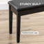 HOMCOM Classic Piano Bench Stool, PU Leather Padded Keyboard Seat Black