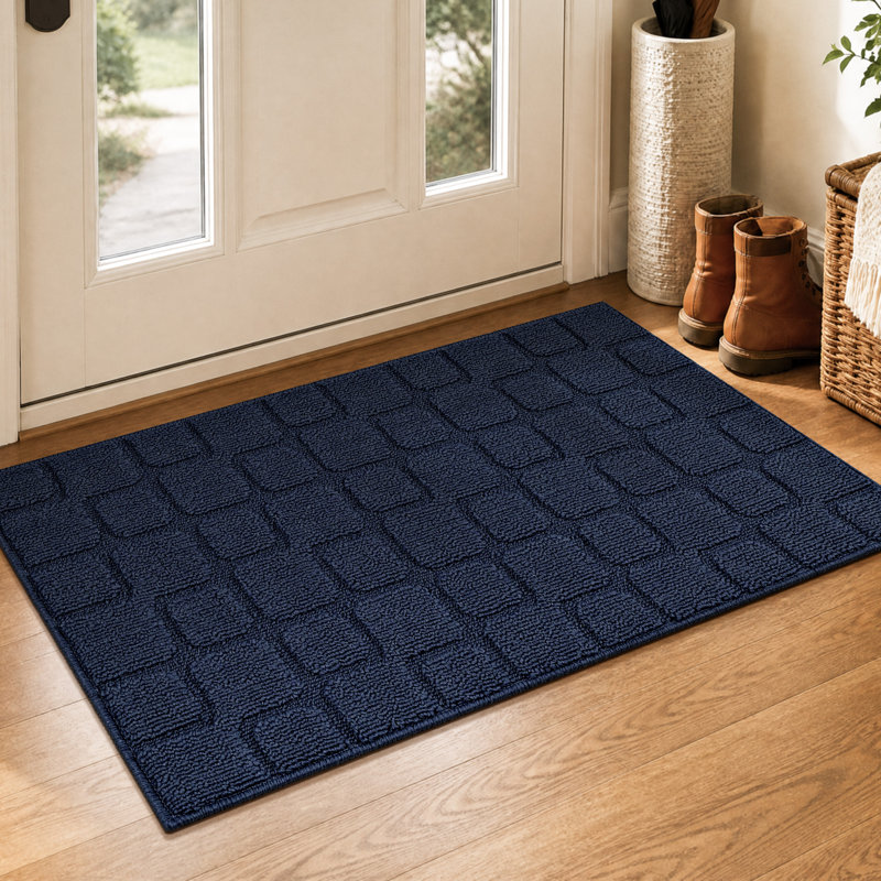 Tapis antidérapant antidérapant et résistant, Marine, 24 po x 36 po