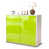 White/High-gloss green
