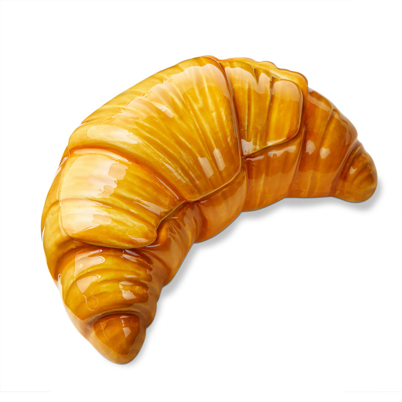 Croissant Lidded Trinket Box Brown Earthenware Everyday