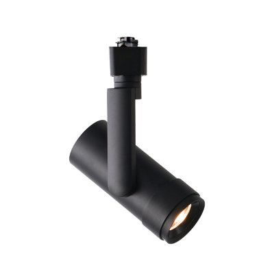 H-Type Adjustable Focus LED Track Light Head, 13.5W, 5CCT Selectable, Black Finish