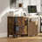 Vertical File Cabinet With 2 Drawers, Rustic Farmhouse Office Storage Cabinet For A4 & Letter Size Files, Rustic Brown With Black Metal Accents-254209565