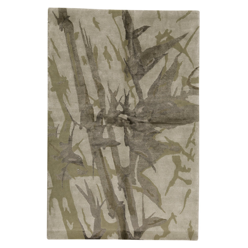 Tapis olive de haute qualité noué à la main