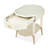  La Rachelle Mirrored Glass Top End Table with Storage