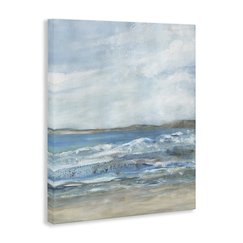  «Sandy Surf Beach», art mural sur toile par Jessie Perry, H 48 po x l 36 po