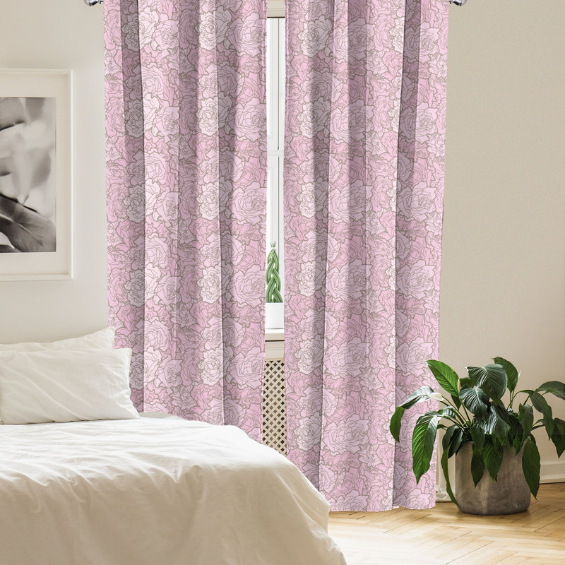 Rideaux 4 panneaux East Urban Home, L 56 po x L 95 po