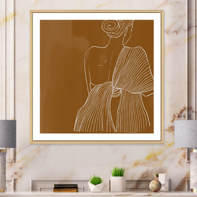 «Minalisme femme», art au trait moderne et contemporain sur toile IV