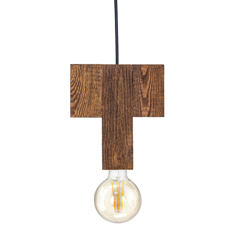 Ehlert 1 - Light Single Pendant, Rustic Satin Oak