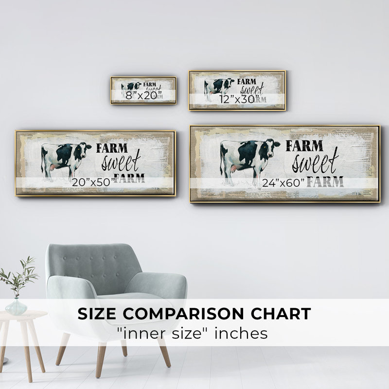 «Farm Sweet Farm», toile encadrée