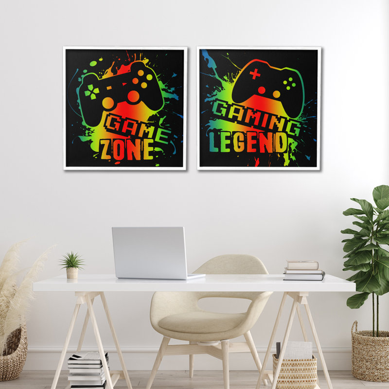 Ensemble de giclées encadrées 2 pièces Gradient Gaming, par Marcus Prime, H 24 po x l 24 po