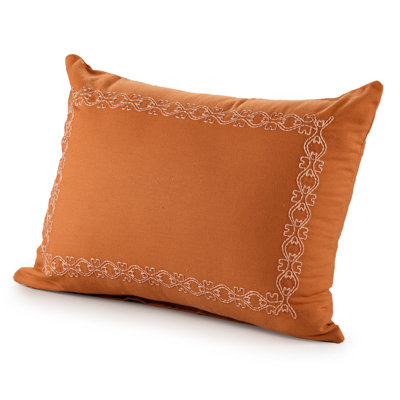 Boho Bordered Embroidered Woven 100% Cotton Decorative Throw Pillow Cover
