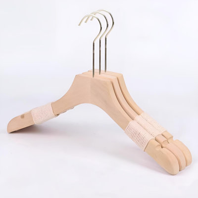 Anti-Slip Wood Hangers - Professional Garment Management