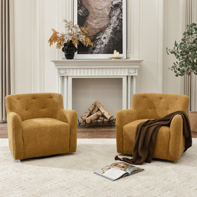 Fauteuil rembourré pivotant