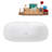 67" x 32" Freestanding Soaking Solid Surface Bathtub