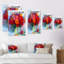 Fleurs abstraites de gerbera rouge II - peinture-1360678837-1360678841