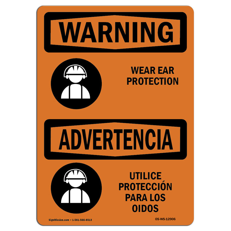 Panneau d'avertissement Osha, H 18 po x l 12 po x P 0,1 po