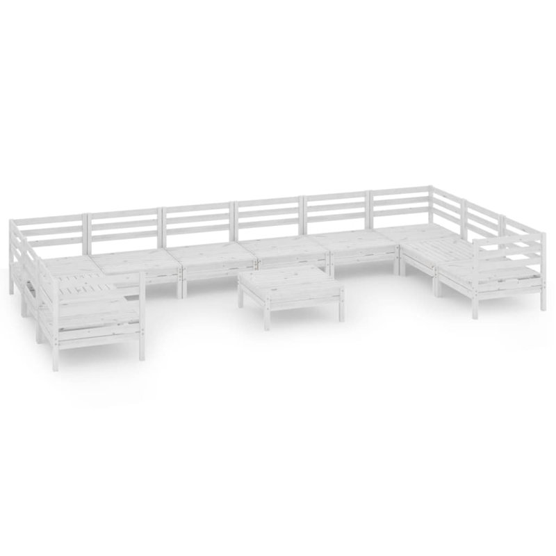 Ensemble de conversation modulaire 11 pièces Valleria, Blanc
