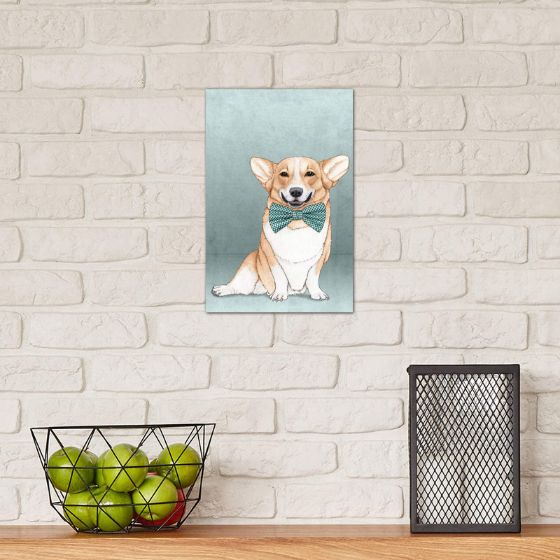Corgi Dog by Barruf - Painting on Canvas, 66.04 cm H x 45.72 cm W x 1.91 cm D, No Frame