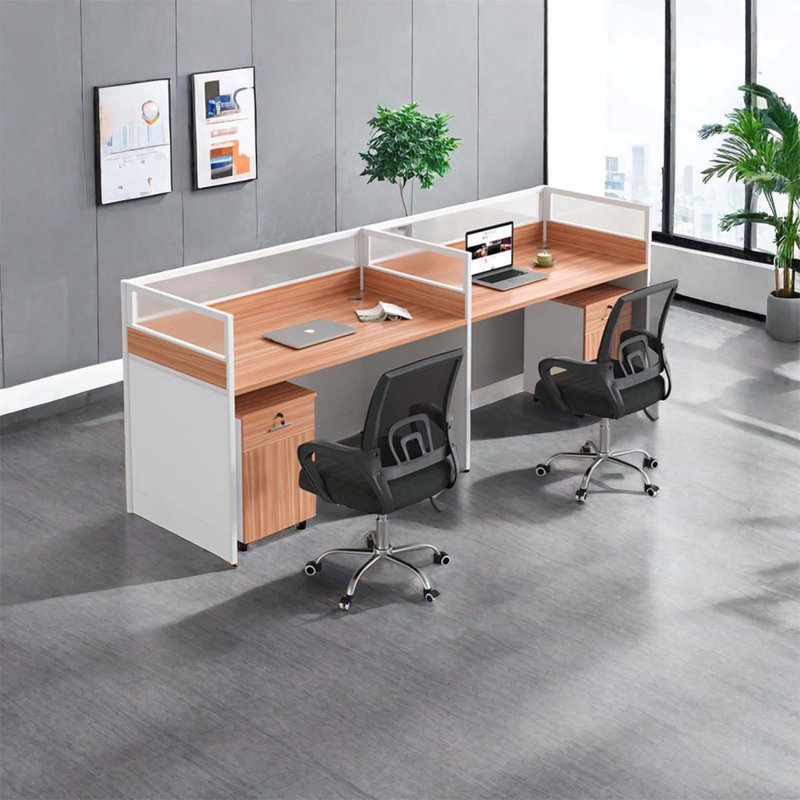 Sydonia Rectangle 2 Person Partition Desk with Cable Management