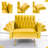 Siemon Velvet Accent Chair with Ottoman-959292450
