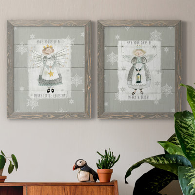 «Merry Little Christmas», ensemble de 2 reproductions d'art
