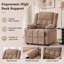 Fauteuil inclinable électrique avec deux porte-gobelets, poche de rangement latérale, revêtement en chenille douce, fauteuil de cinéma électrique réglable pour salon et chambre, brun-1991234206