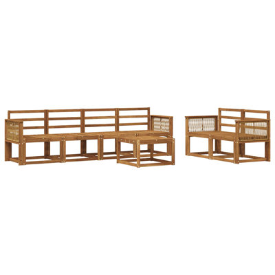  Outdoor Sofa Set 7 Pcs Sectional Garden Furniture Terrace Modern Patio