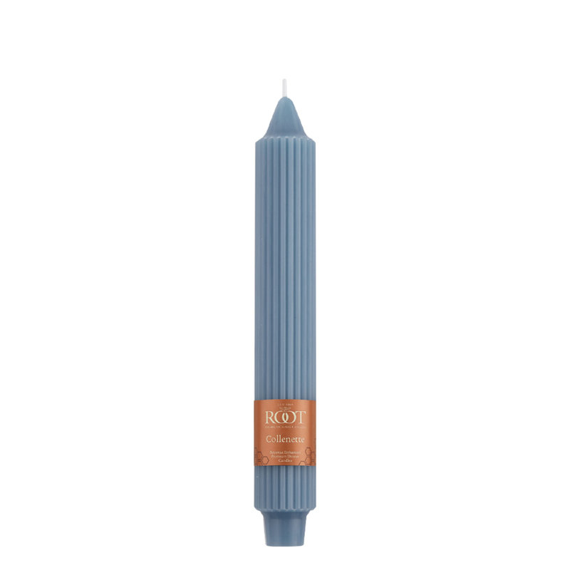 Ensemble de bougies 4 pièces Grecian Collenette, H 9 po x l 1,25 po x P 1,25 po, Bleu