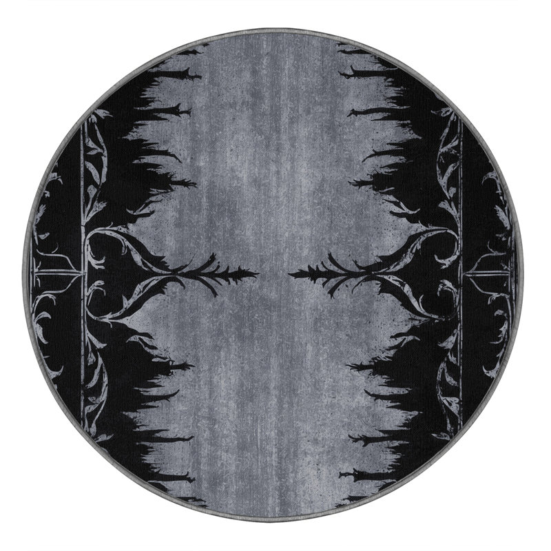 Black Rosewood Rug, Round 5'
