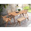 Table d'extérieur en bois naturel - pour recevoir et repas