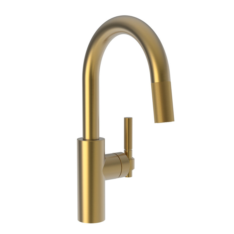 Muncy Single Handle Pull Down Bar Faucet, Satin Bronze (PVD)