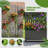 72" H x 35" W x 16" D Outdoor Metal Planter Box with Trellis Decor Raised Garden Bed with Lattice Panel and Wheels for Patio Set of 2-1196607409-1196607422
