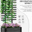 Chariot de jardin surélevé extérieur 58 "avec treillis et roues, pour jardins, gris hydratant