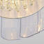Ventilateur de plafond lustre en cristal à 11 pales de 50 po avec lumière DEL et télécommande Blossom