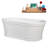 65" Streamline Soaking Freestanding Tub and Tray With Internal Drain-101697605
