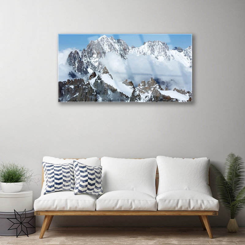 Landscape Mountains - Unframed Photograph on Glass