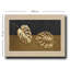Superbe peinture sur toile décorative de 27,6 po x 39,4 po | 100% toile (épaisseur: 0,1 po) et cadre 100% bois de pin (épaisseur: 0,9 po) | Conception élégante de couleur chameau et noire, parfaite pour les amateurs de décoration intérieure et d'art moderne