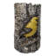 Bougeoir en forme de chardonneret jaune sur un bouleau, porte-bougie rustique, figurine d'oiseau