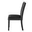 Chaise de 2 pièces, style contemporain, similicuir, dossier solide, noir anthracite, forme carrée, structure en bois d'hévéa, assise en mousse, utilisation moderne dans la salle à manger, forme moderne, structure, rembourrage