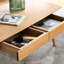 Table basse en bois massif, 100 x 50 x 45 cm, deux tiroirs, rangement pratique et fonctionnel pour bureau, assemblage facile