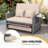 Boden 65" W Wicker Patio Daybed with Ottoman and Side Trays-1344198773